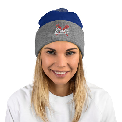 Stags Lacrosse Pom-Pom Knit Cap