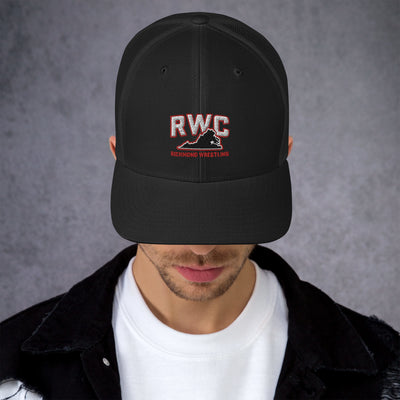Richmond Wrestling Club Black Retro Trucker Hat
