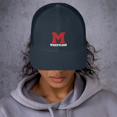 M Wrestling Trucker Cap