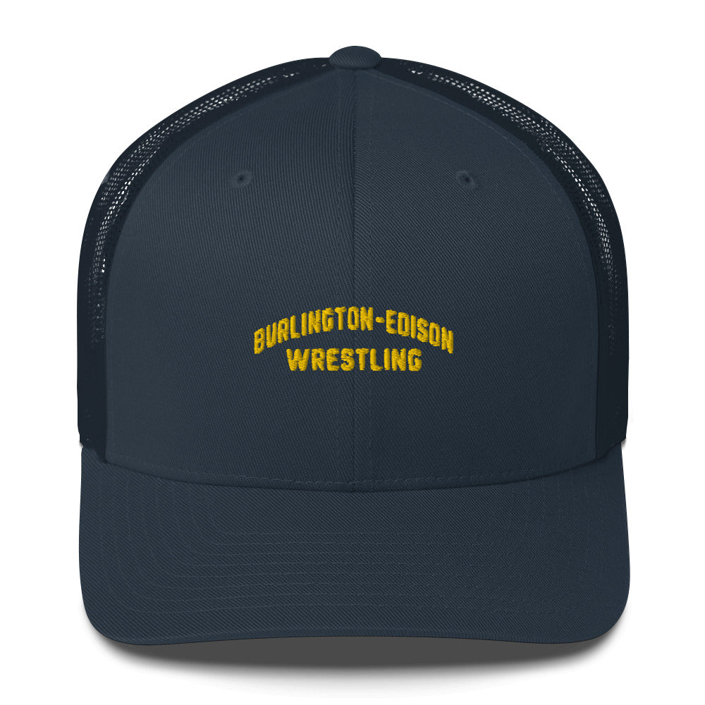 Burlington-Edison HS Wrestling Retro Trucker Hat