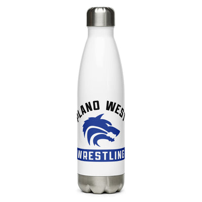 Plano West Wrestling Stainless Steel Water Bottle