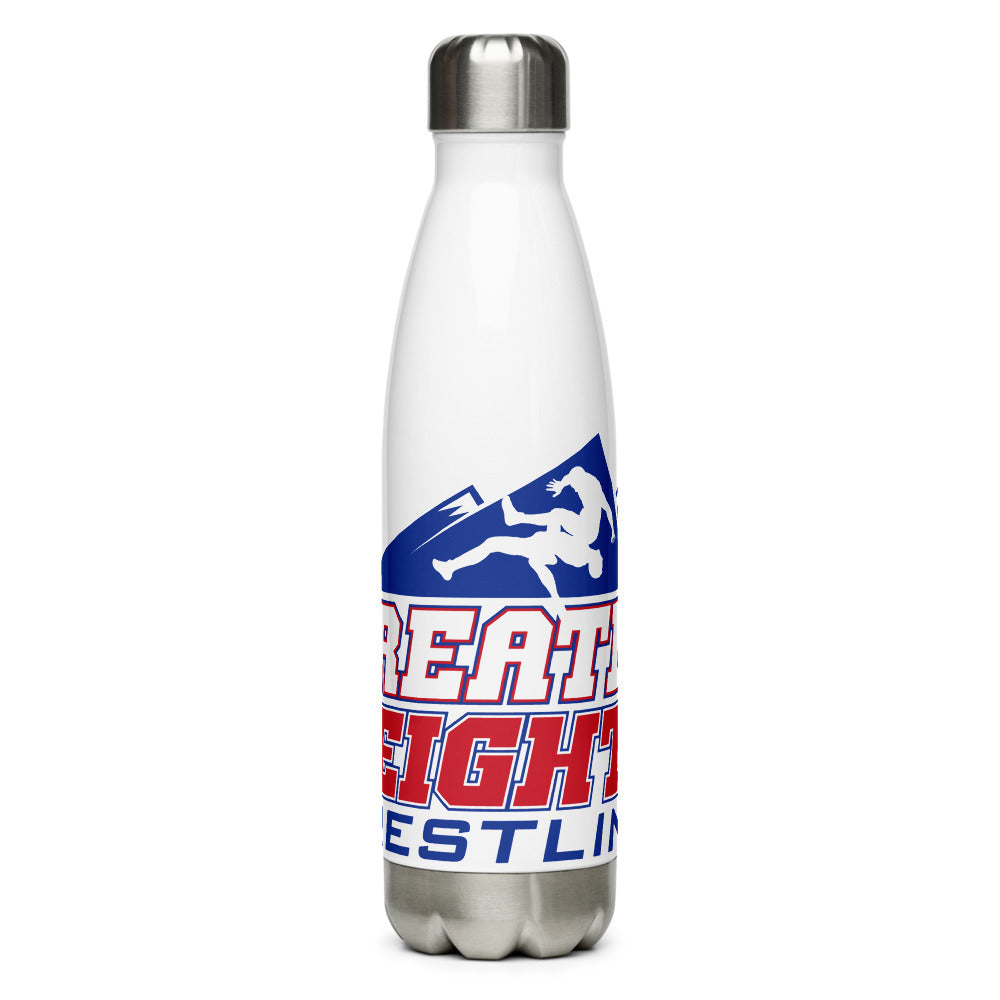 Greater Heights Wrestling Stainless Steel Water Bottle