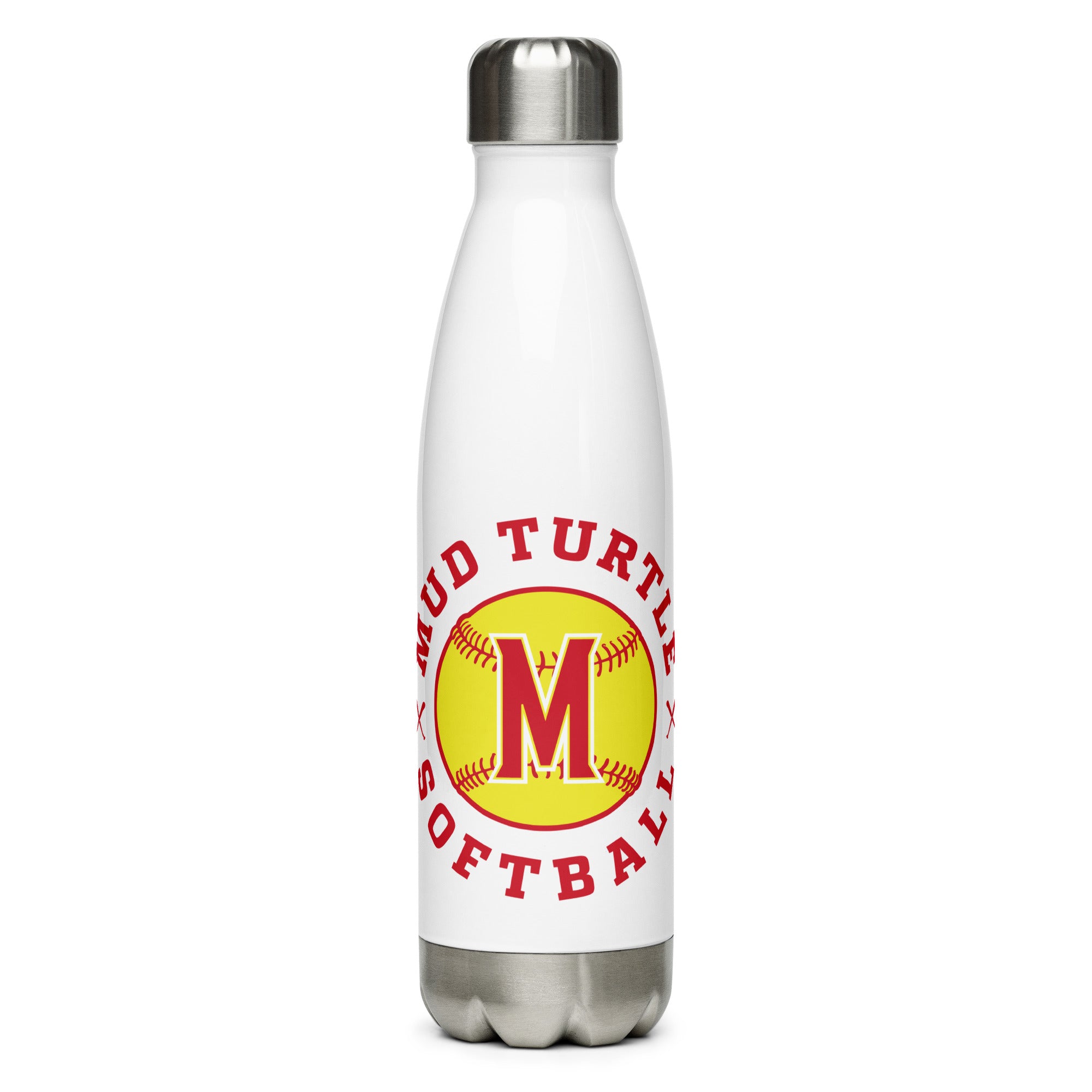 Mud Turtle Softball Stainless Steel Water Bottle