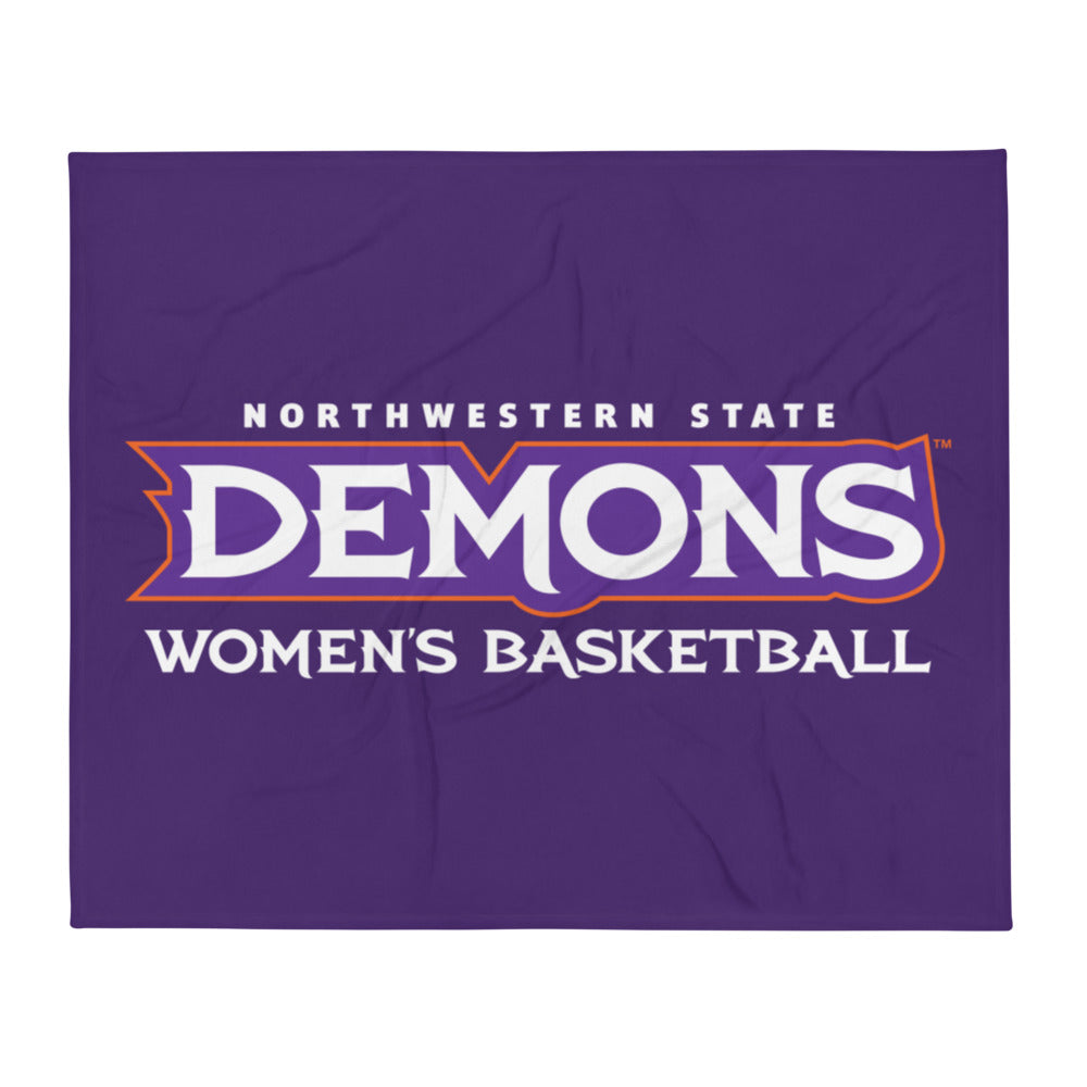 Northwestern Basketball Throw Blanket