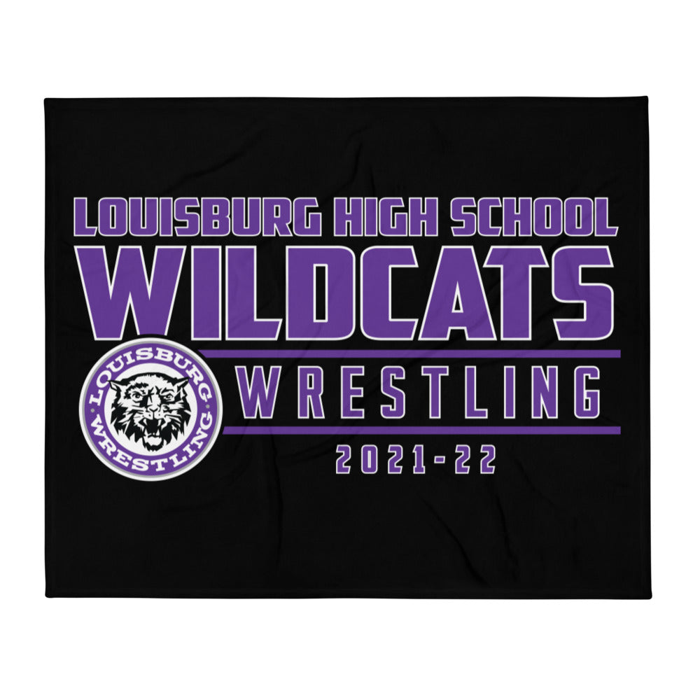 Louisburg HS Wrestling 2021-22 Throw Blanket