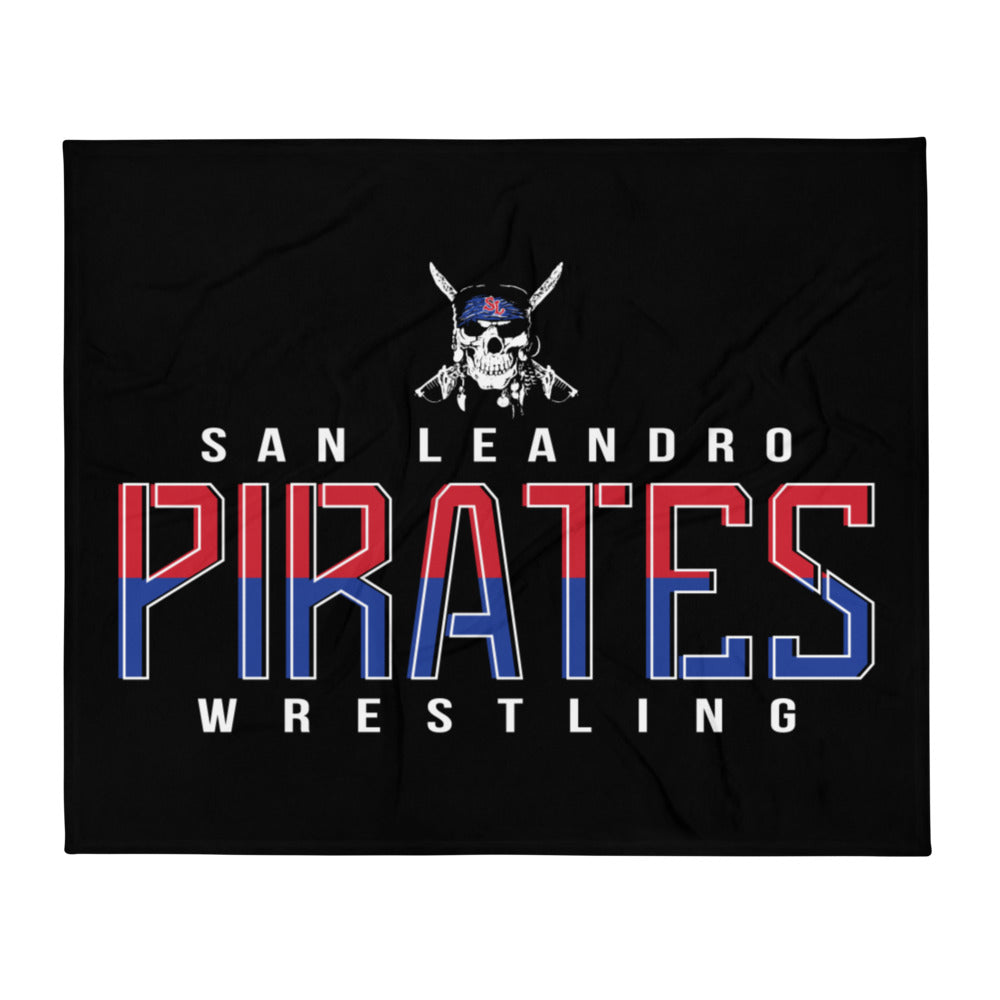 San Leandro Pirates Throw Blanket