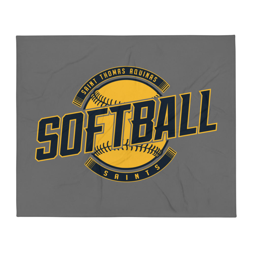 Saint Thomas Aquinas Softball Throw Blanket