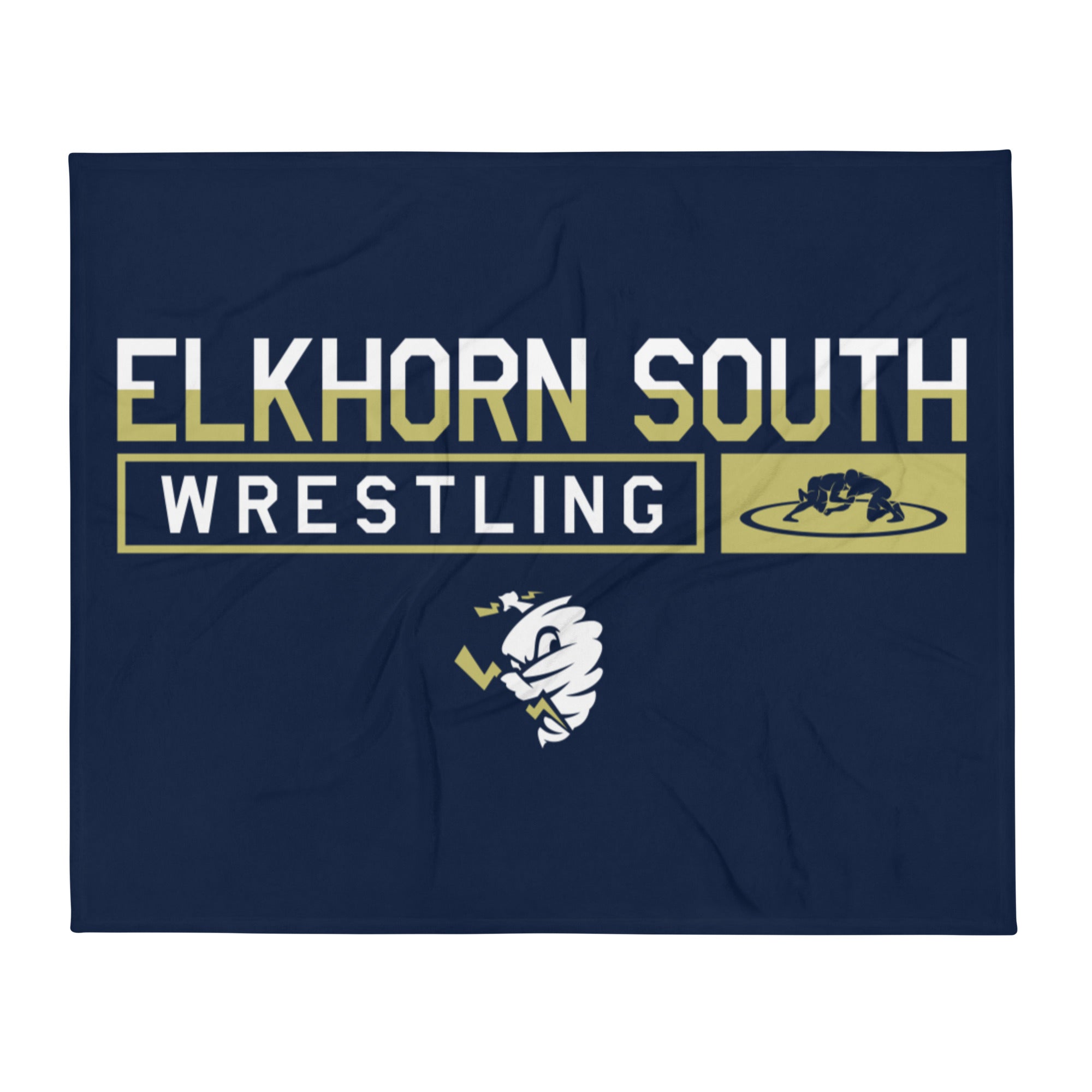 Elkhorn South Wrestling Throw Blanket