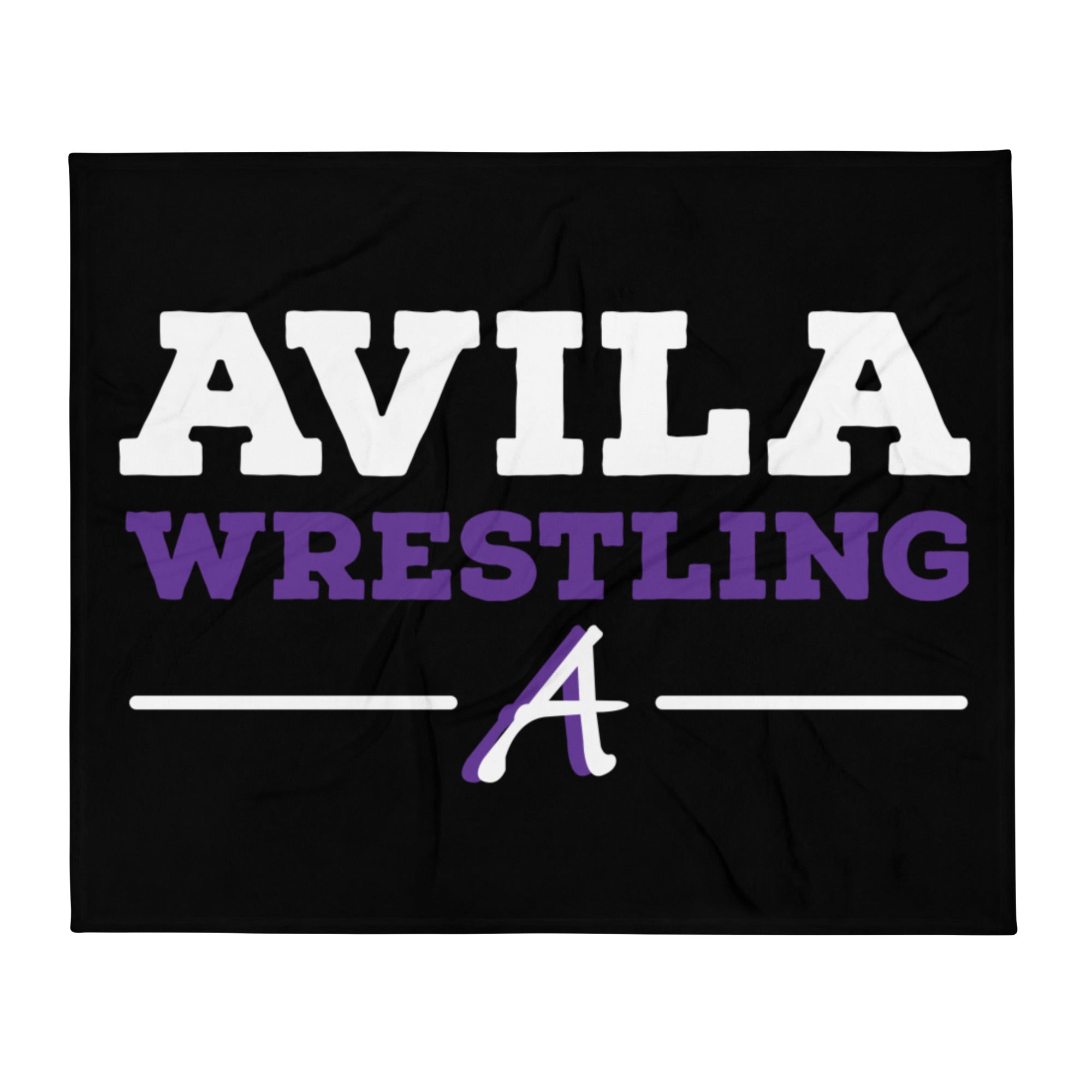 Avila Wrestling Banner Design Throw Blanket