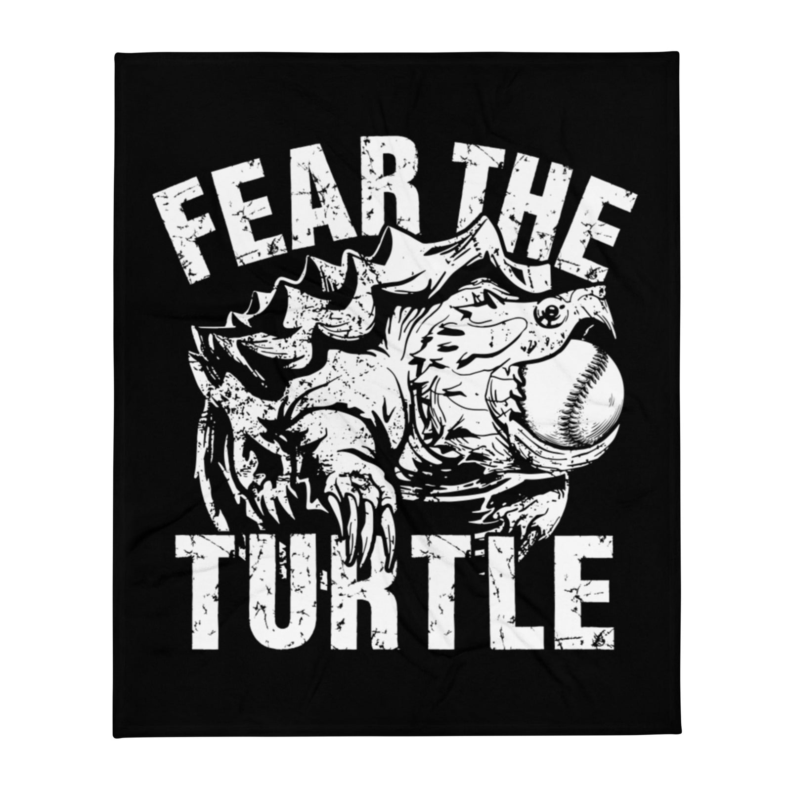 Mudturtle Softball Black Throw Blanket