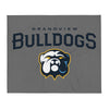 Grandview School District Classic Bulldog Design Throw Blanket