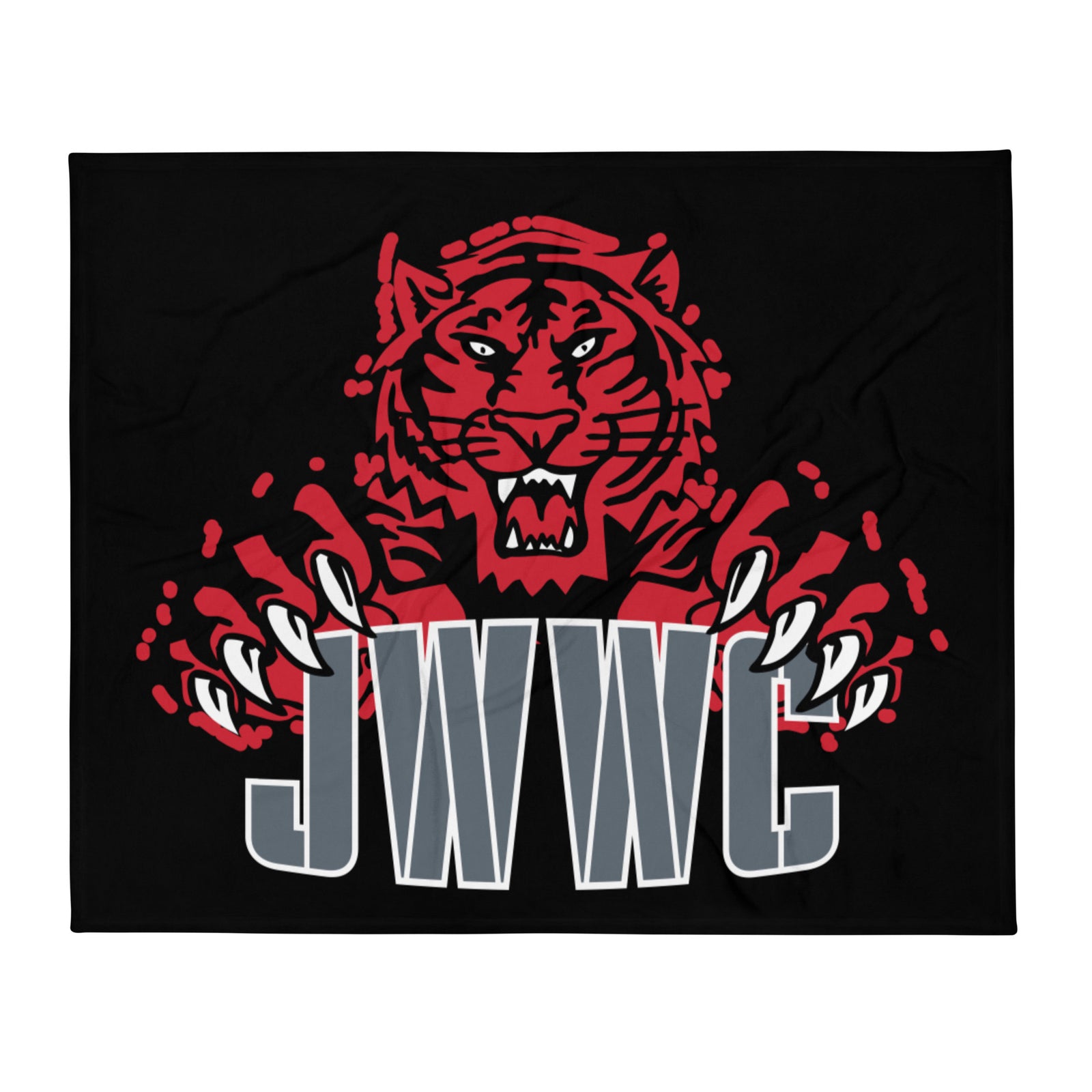 Jeff West Wrestling Club Black Throw Blanket