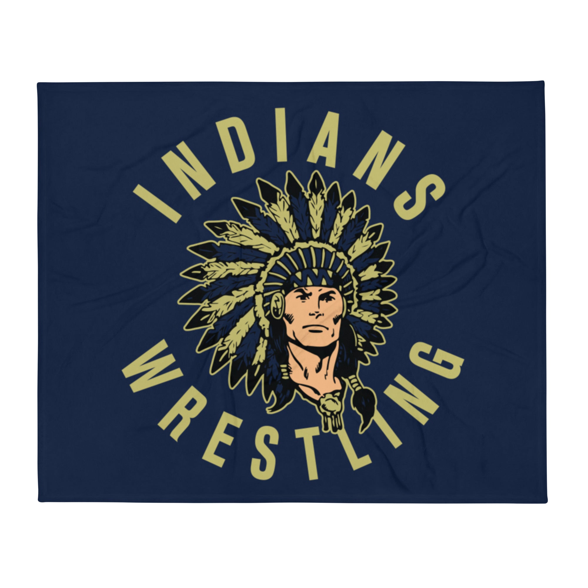 Indians Wrestling Throw Blanket