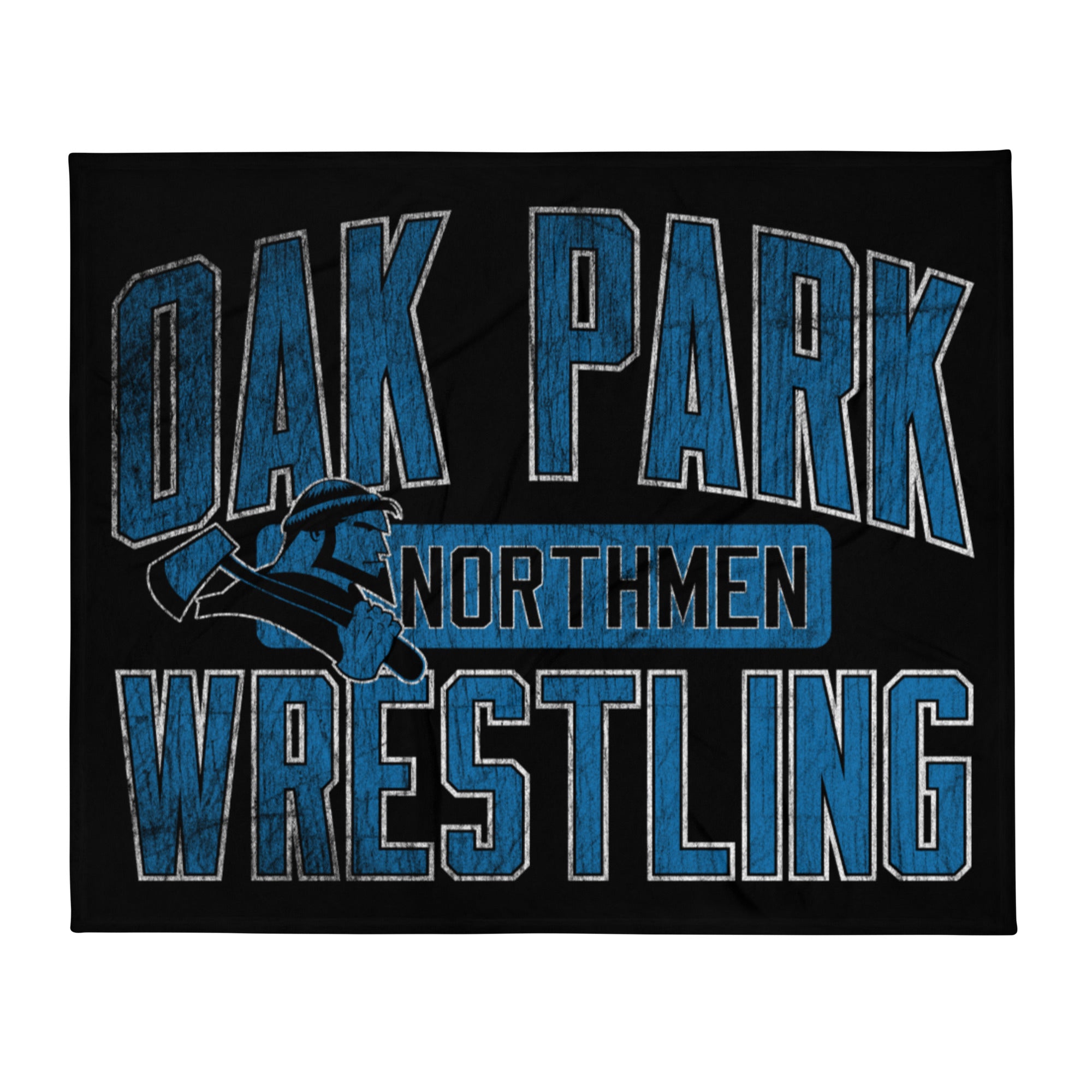 Oak Park Northmen Wrestling Throw Blanket
