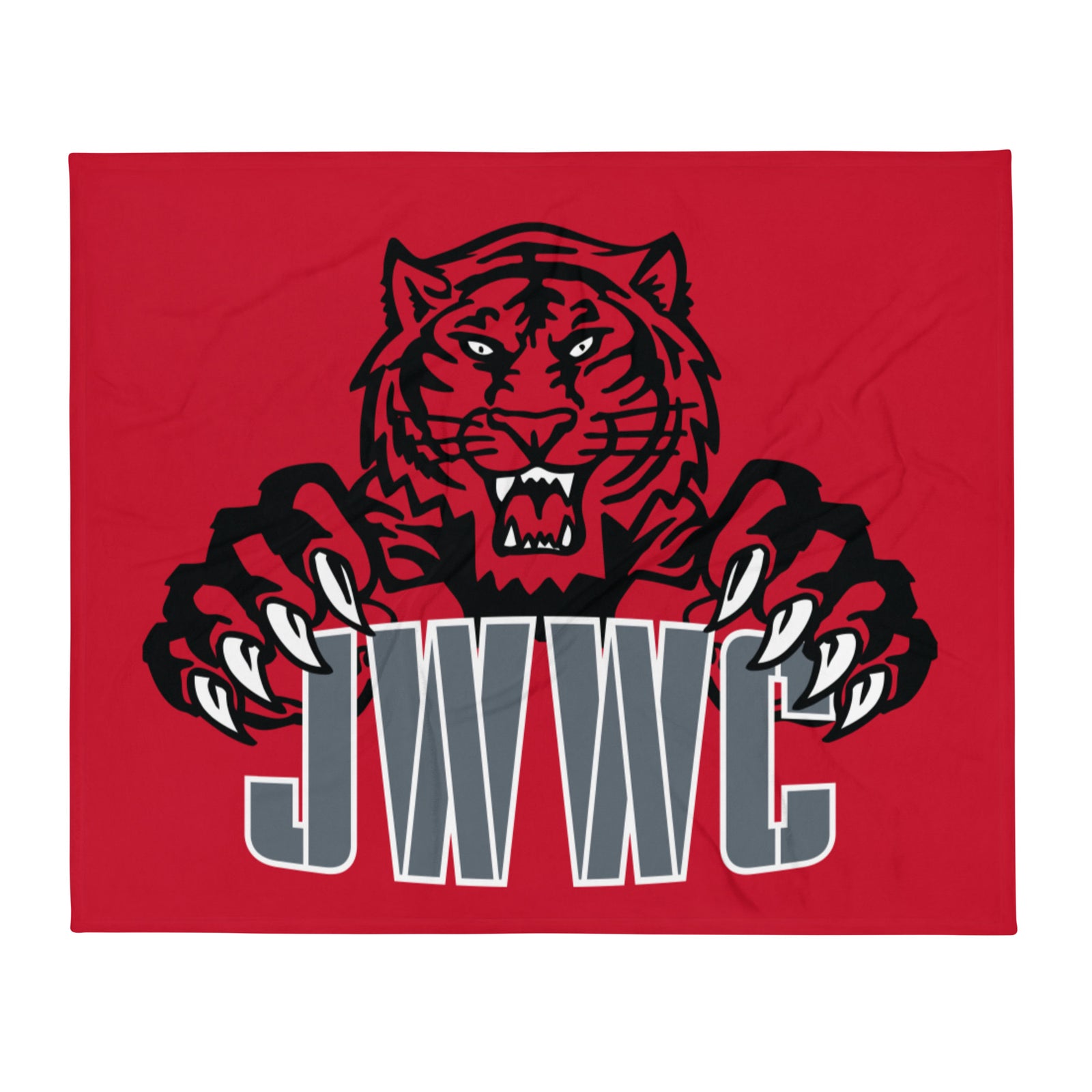 Jeff West Wrestling Club Red Throw Blanket