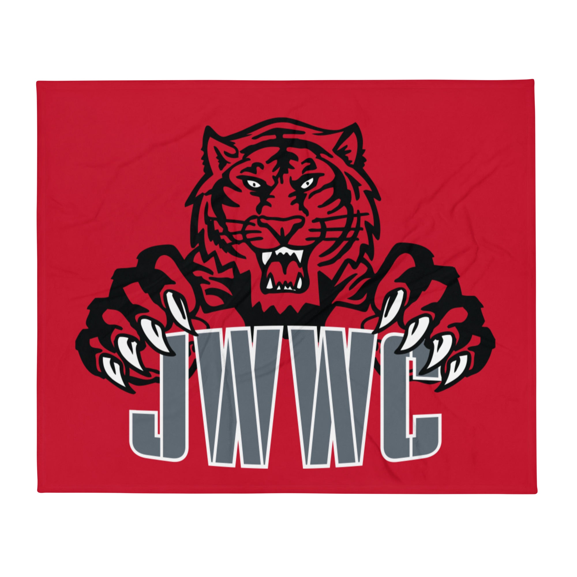 Jeff West Wrestling Club Red Throw Blanket