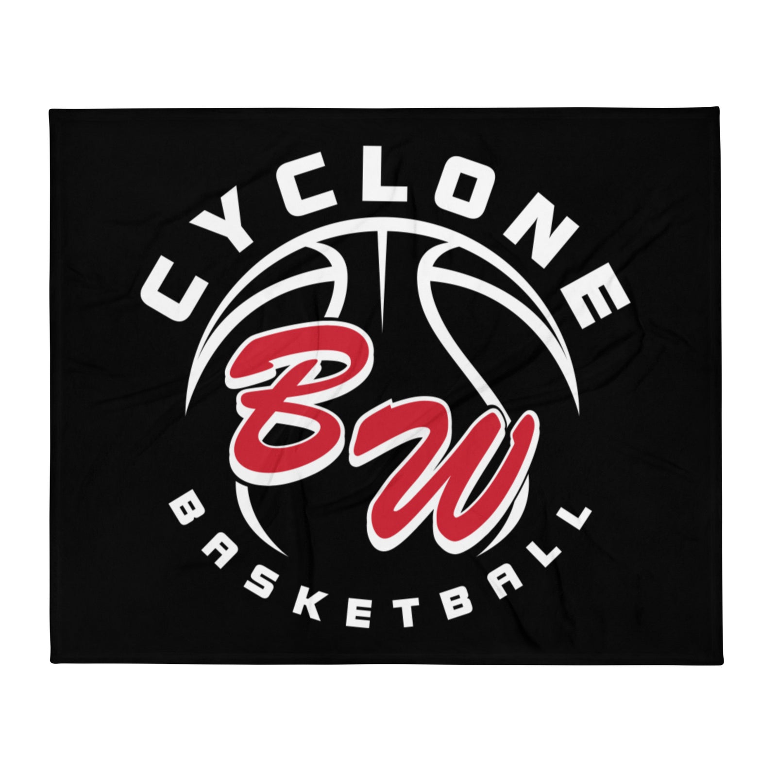 BW Basketball Throw Blanket