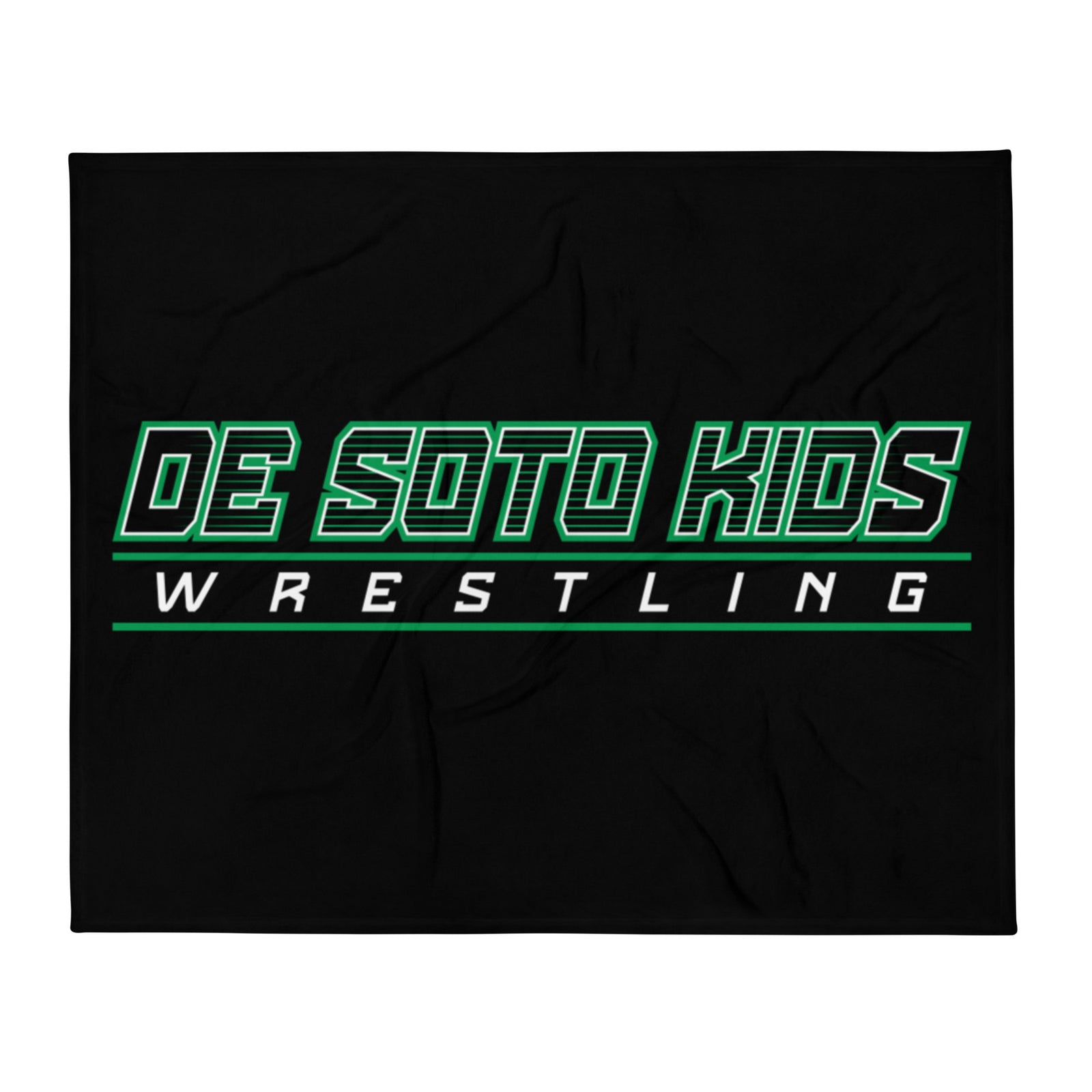 De Soto Kids Wrestling Black Throw Blanket