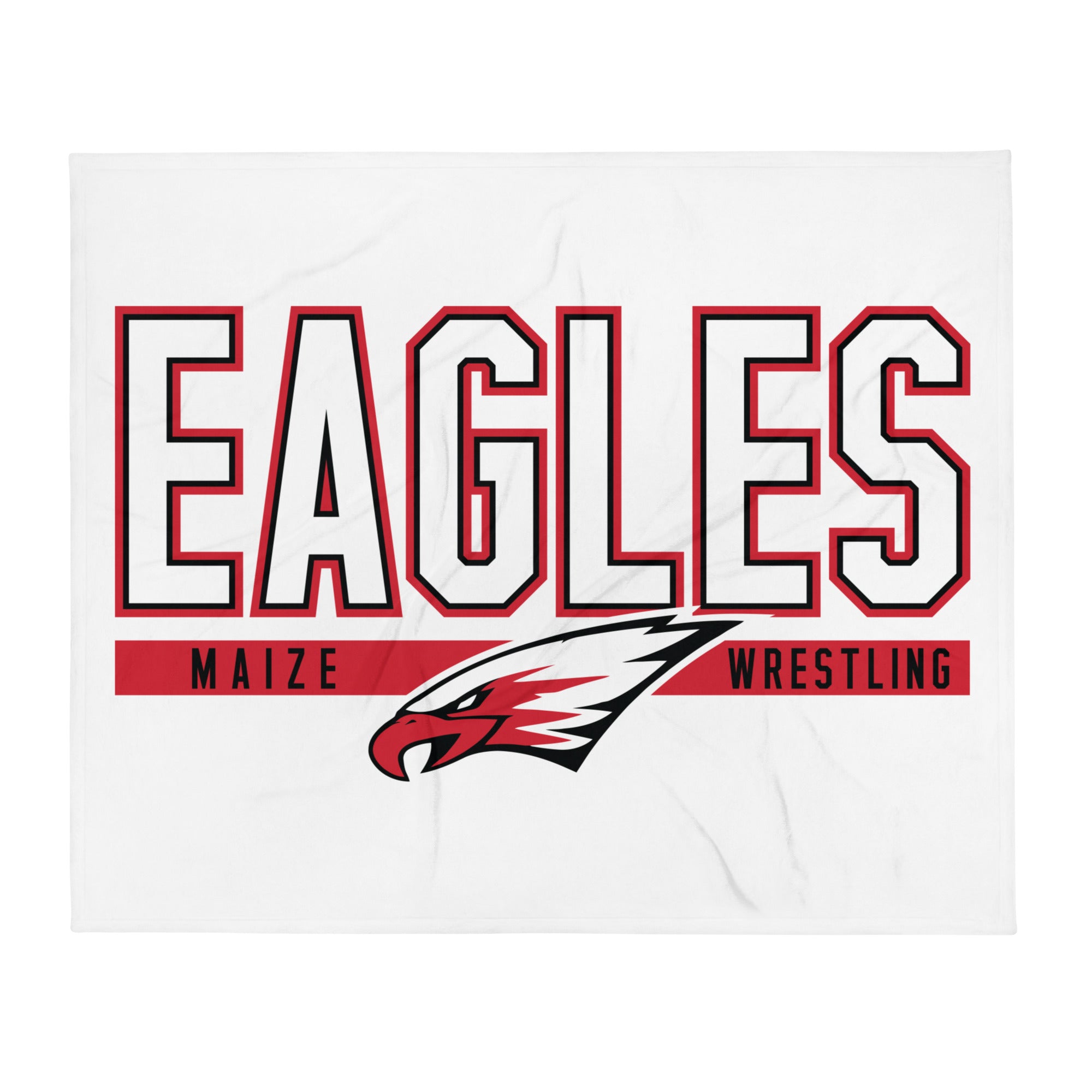 Maize HS Wrestling Eagles Throw Blanket