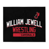 William Jewell Wrestling Black Throw Blanket 50 x 60