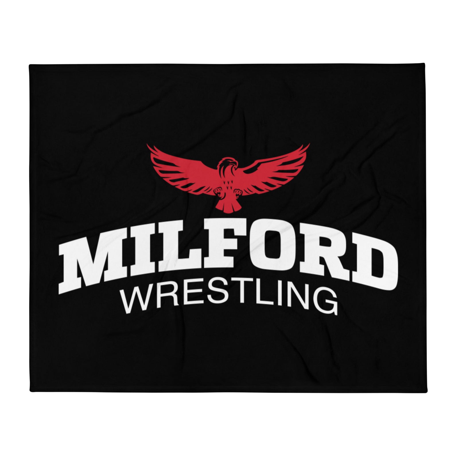 Milford Takedown Club  White Text  Throw Blanket 50 x 60