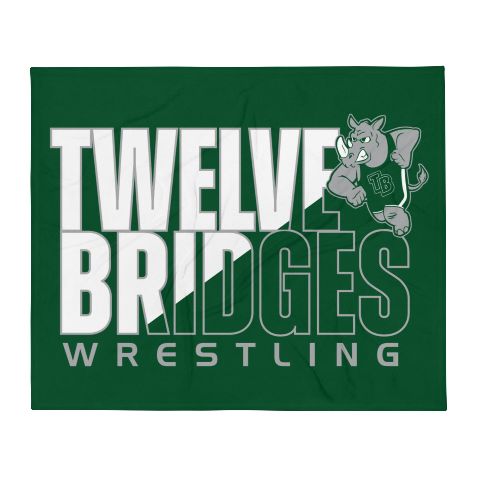 Twelve Bridges Wrestling Forest Throw Blanket 50 x 60