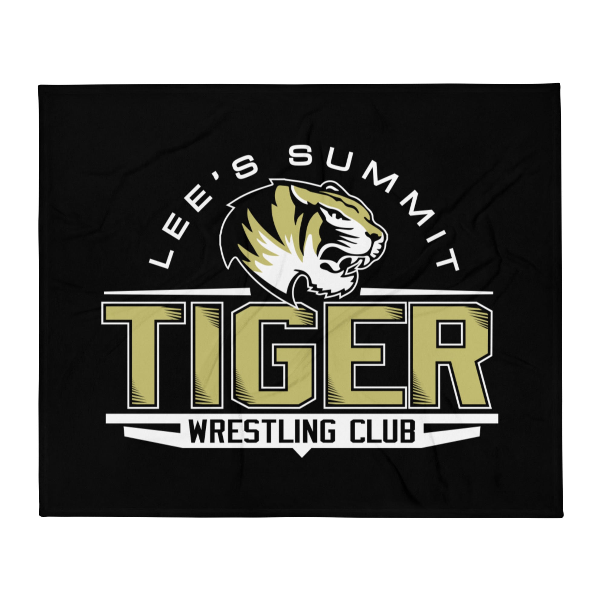 Lees Summit Tiger Wrestling Club Throw Blanket 50 x 60