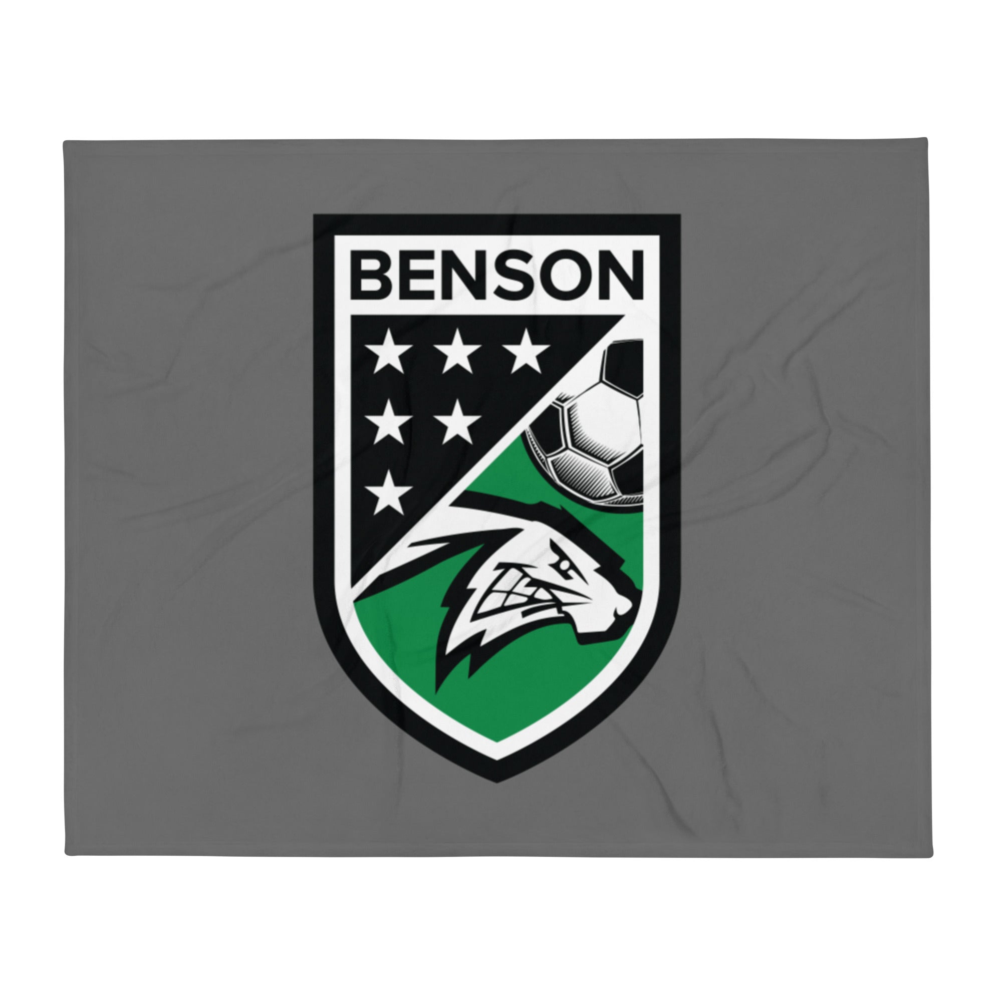 Benson Soccer Grey Throw Blanket 50 x 60