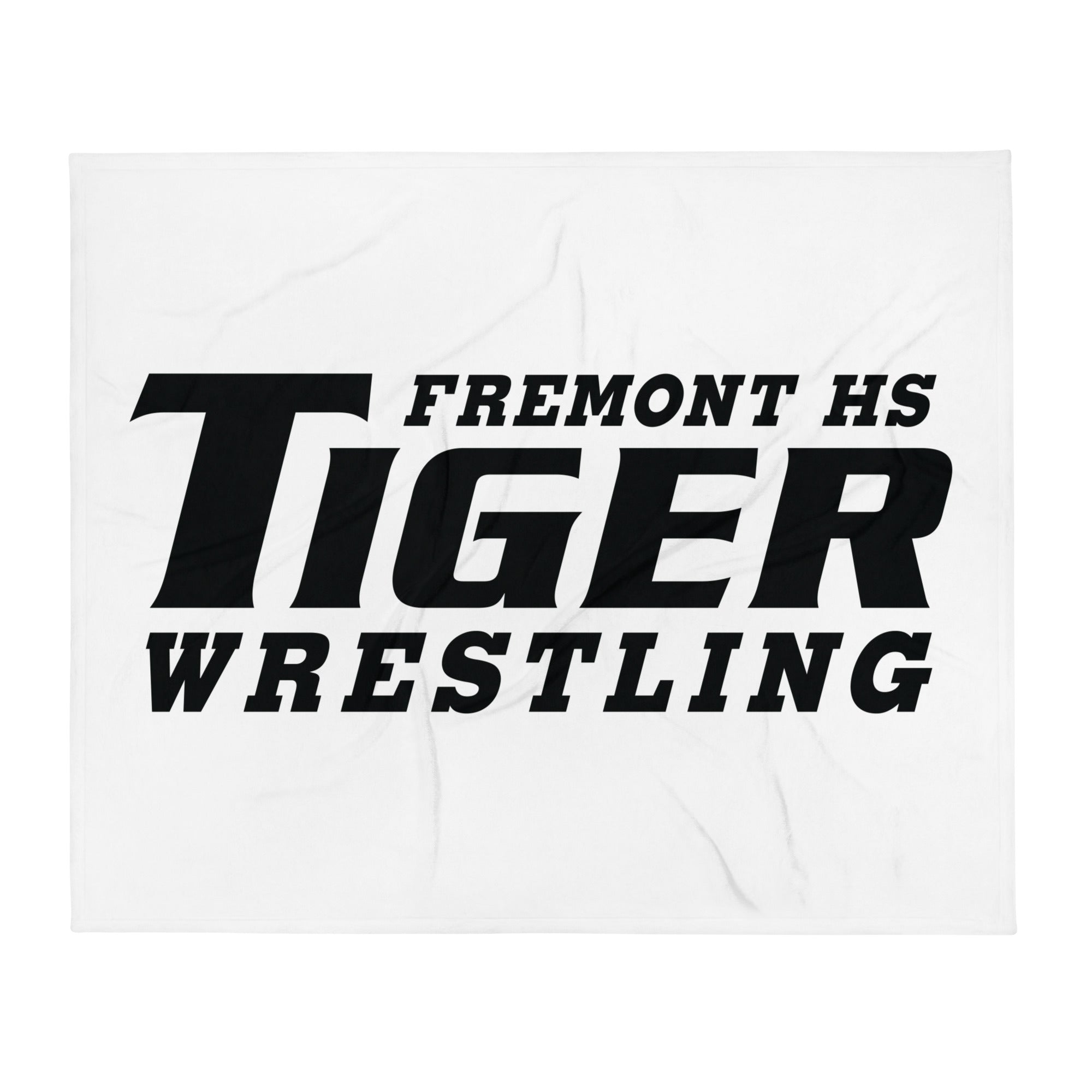 Fremont High School White Throw Blanket 50 x 60