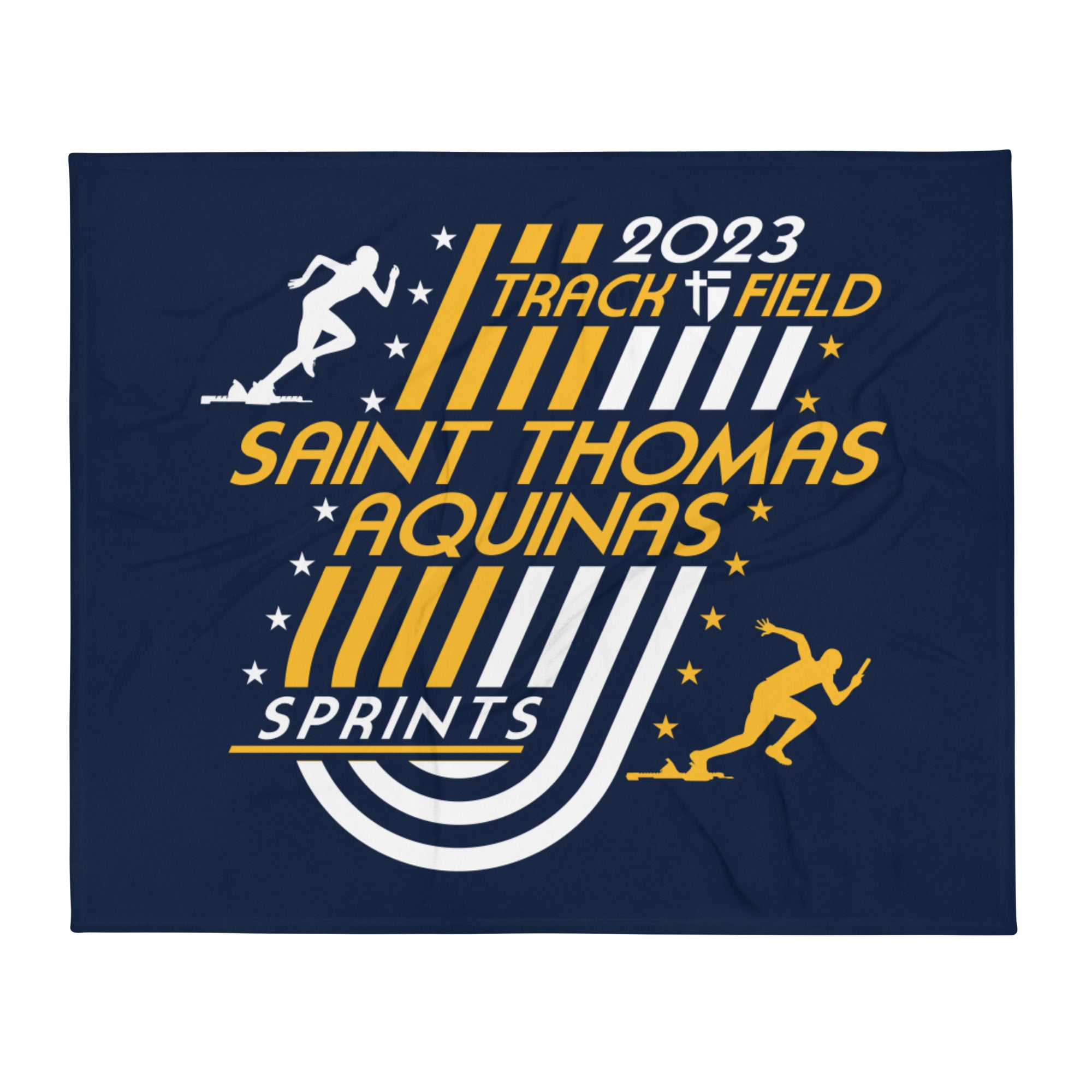 Saint Thomas Aquinas Track & Field Sprints Throw Blanket 50 x 60