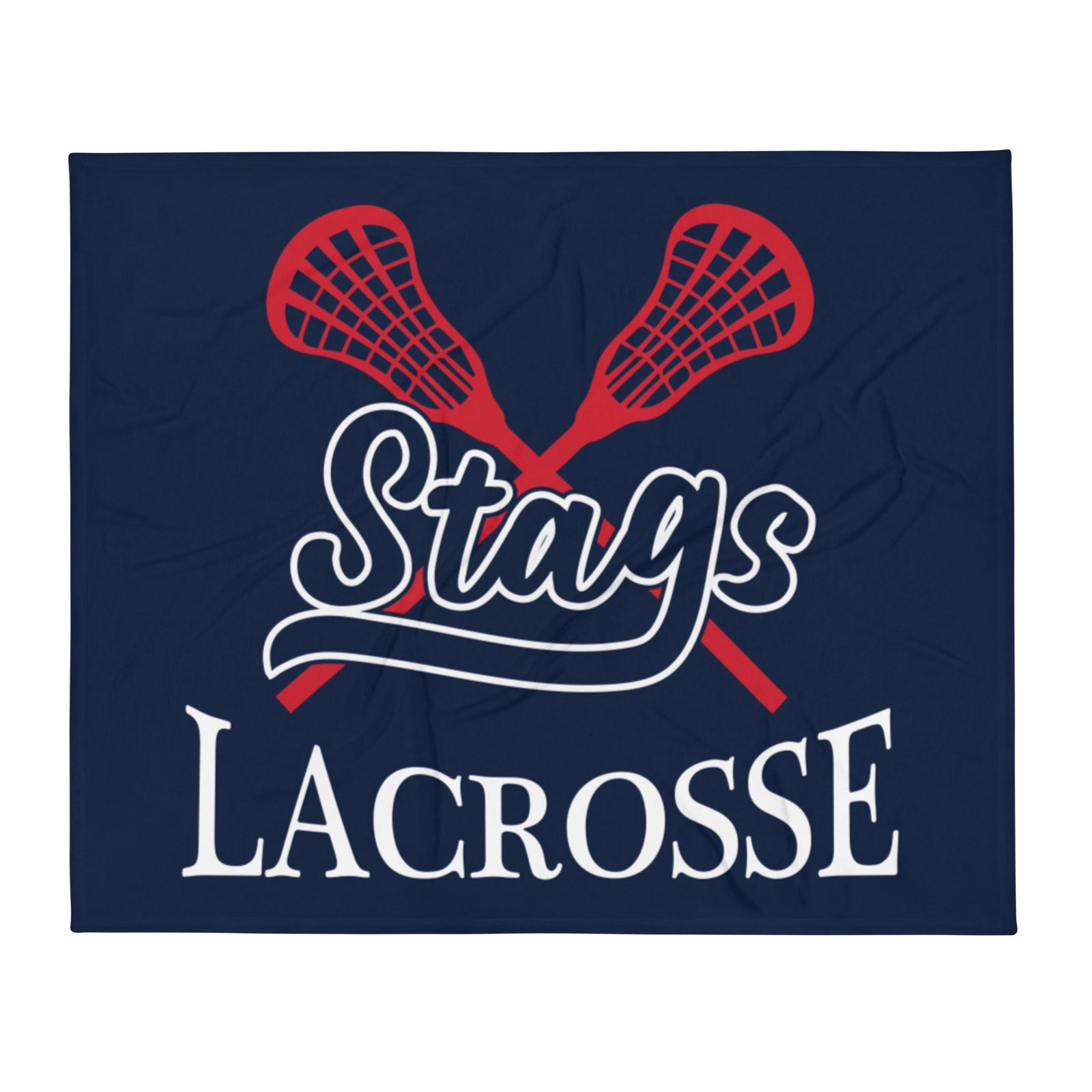Stags Lacrosse Royal Throw Blanket 50 x 60