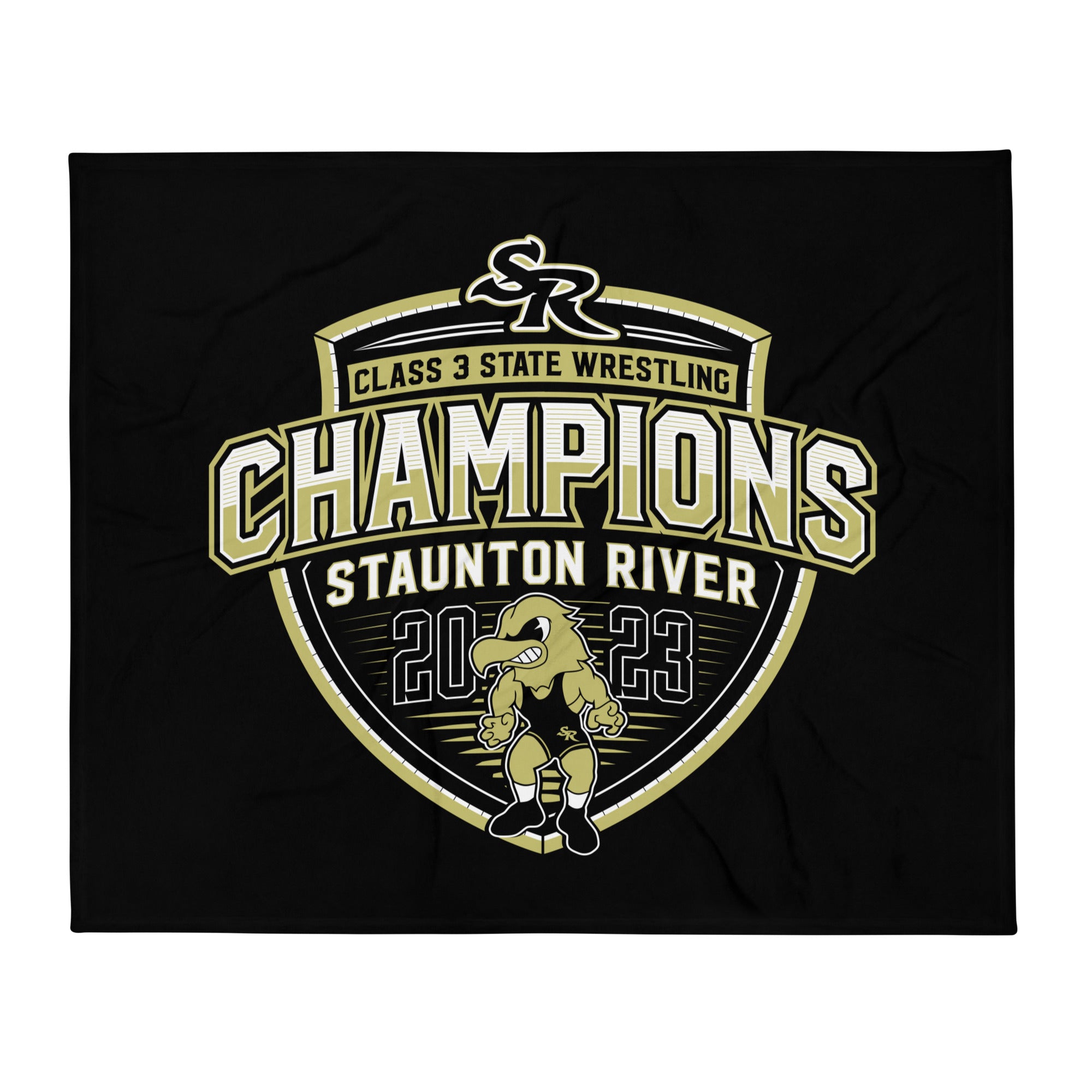 Staunton River State Champs  Mascot Throw Blanket