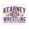 Kearney Wrestling Girls State Champs White Throw Blanket 50 x 60