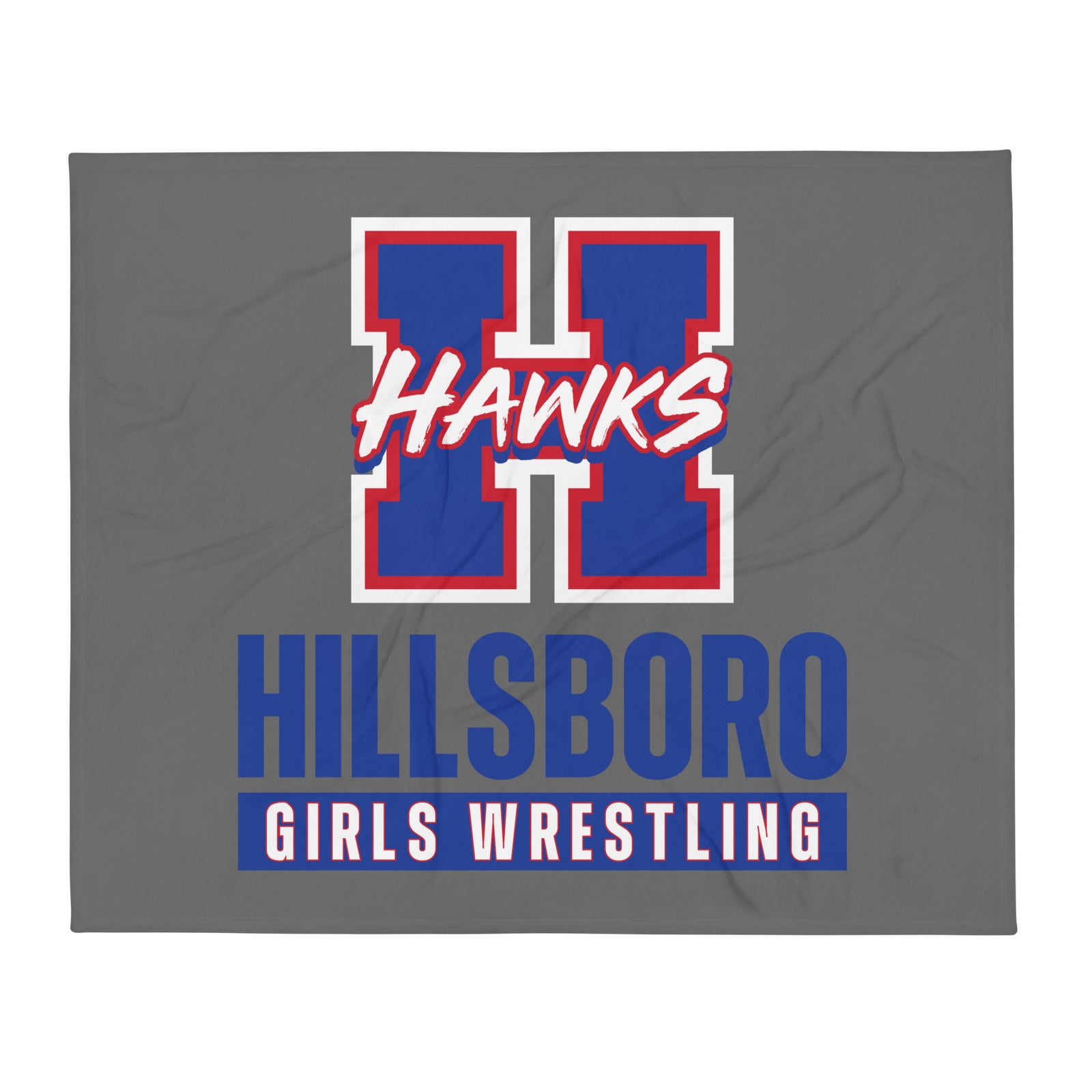 Hillsboro High School  Girls Wrestling Throw Blanket 50 x 60