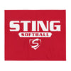 Sting Softball Throw Blanket 50 x 60