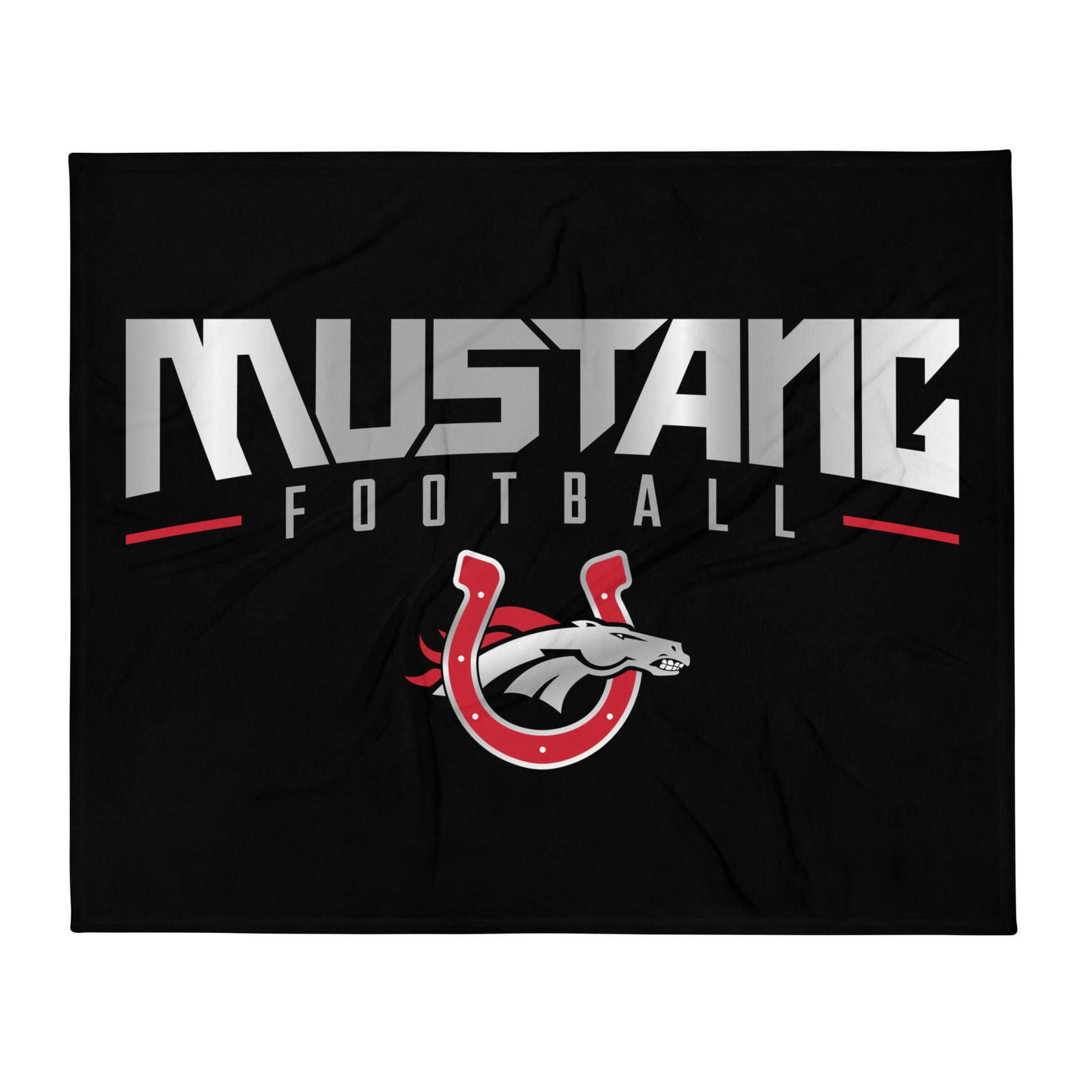 Palmetto Middle Football Black Throw Blanket 50 x 60