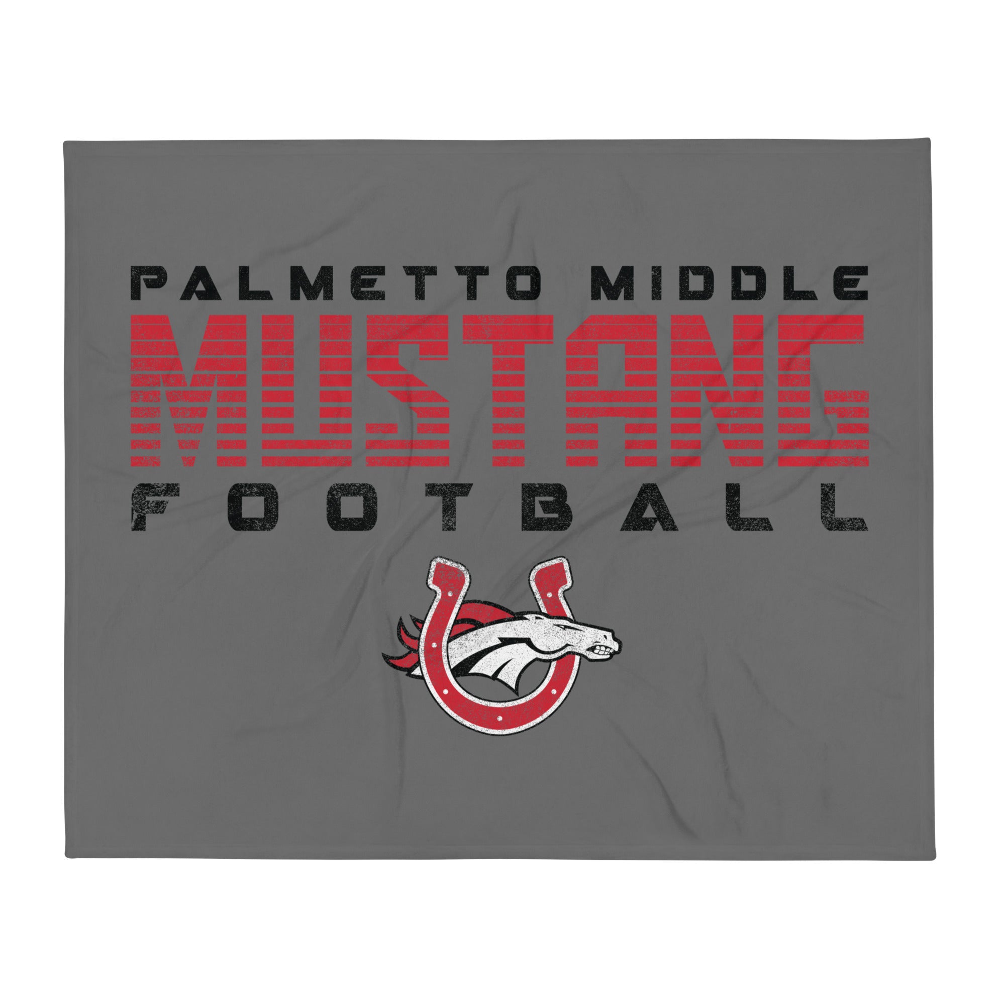 Palmetto Middle Football Grey Throw Blanket 50 x 60