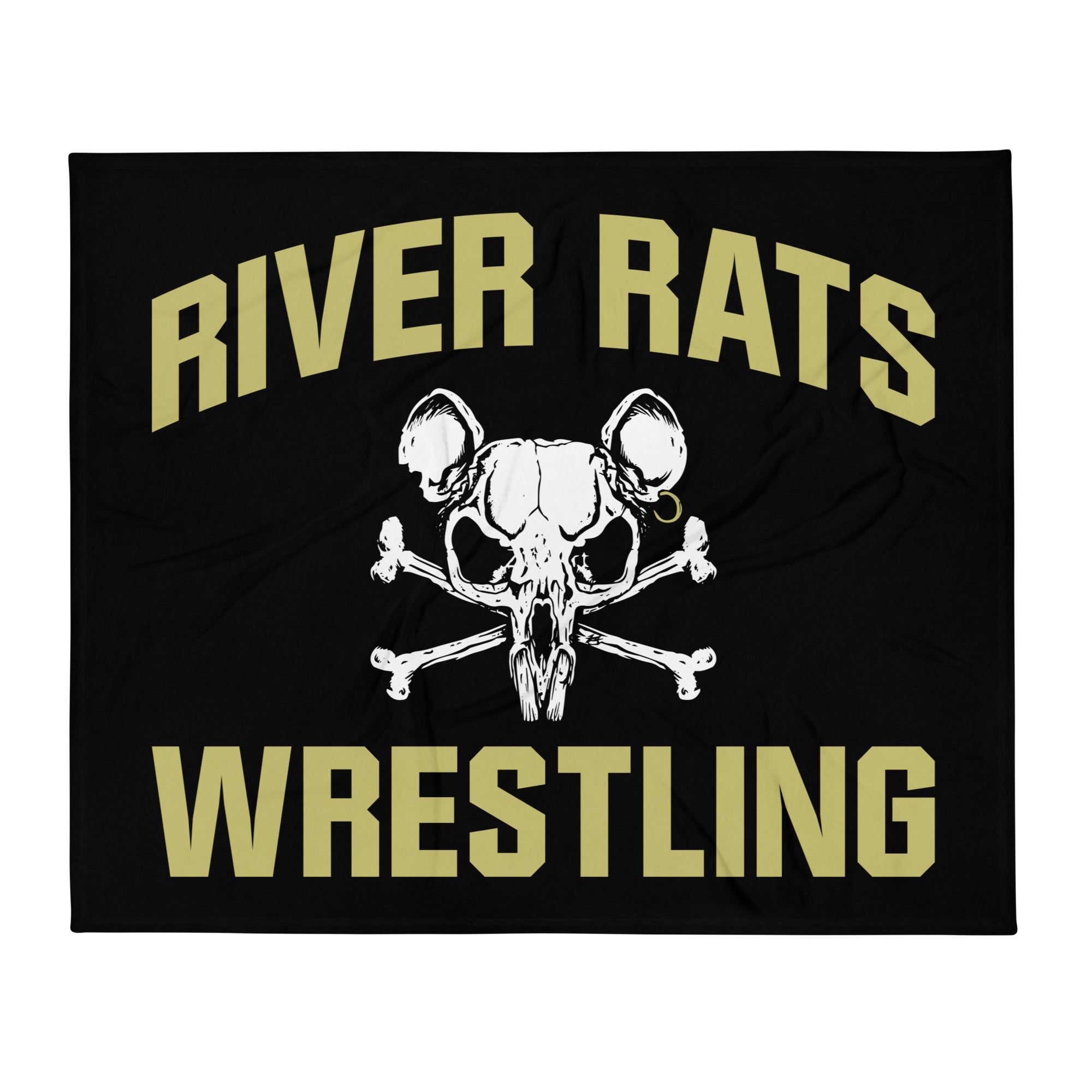 River Rats Wrestling Throw Blanket