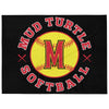 Mud Turtle Softball Throw Blanket