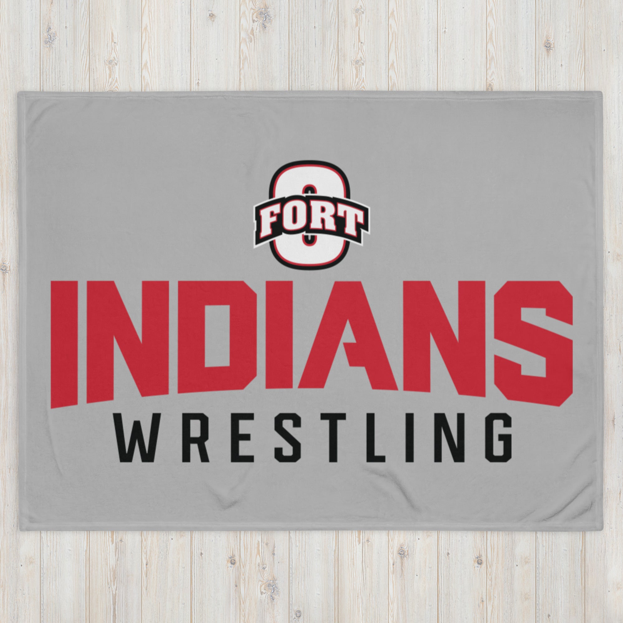 Fort Osage Wrestling Indians Wrestling Throw Blanket