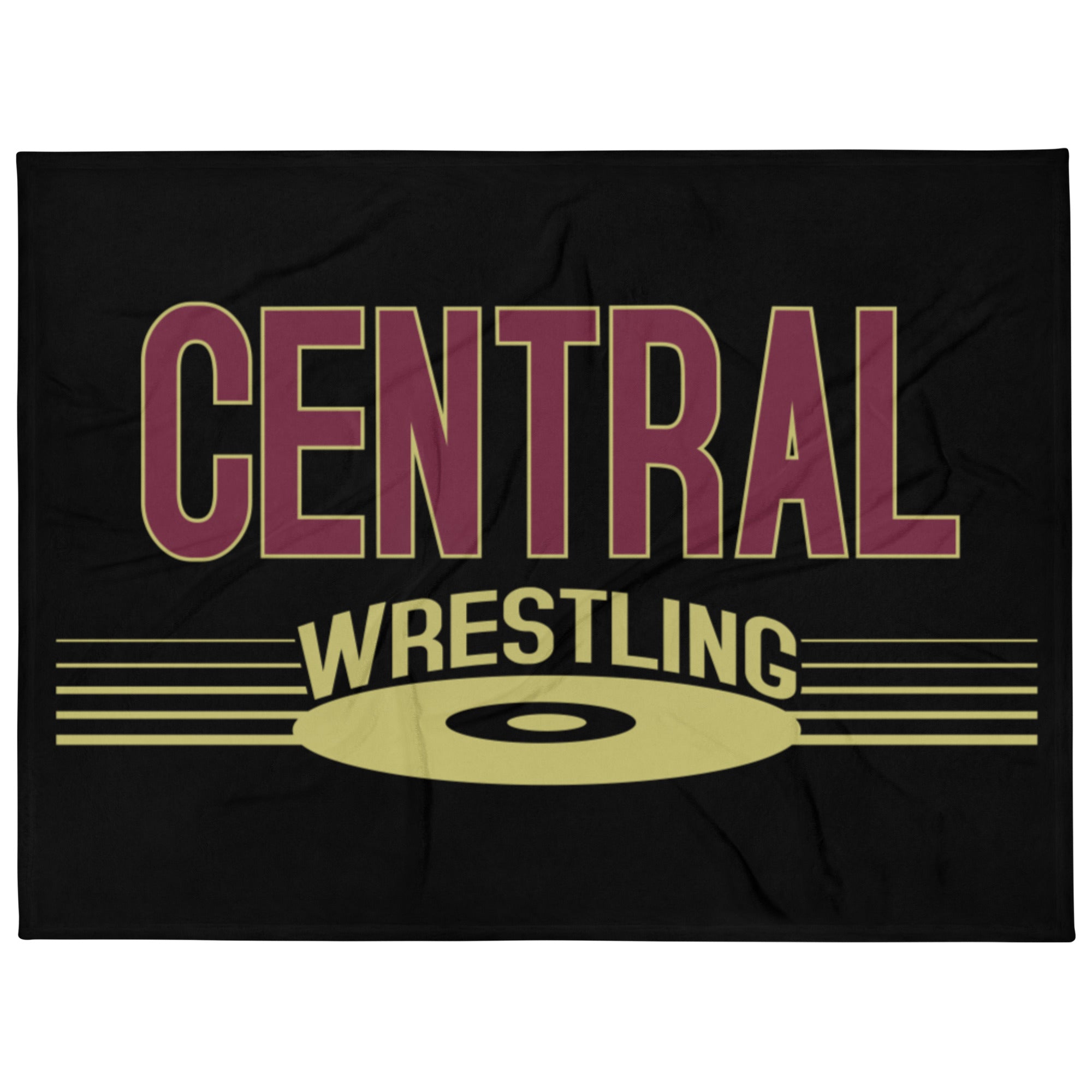 Keller Central Wrestling Black Throw Blanket 60 x 80