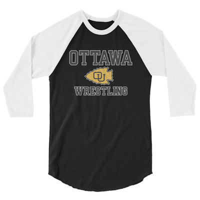 Ottawa Wrestling 3/4 sleeve raglan shirt