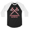Tomahawk Wrestling  3/4 sleeve raglan shirt