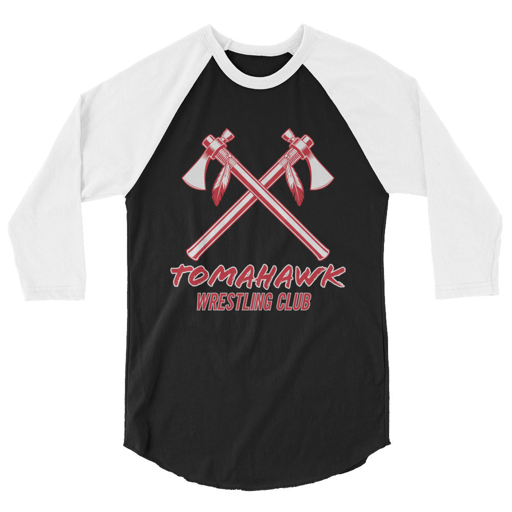 Tomahawk Wrestling  3/4 sleeve raglan shirt