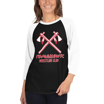 Tomahawk Wrestling  3/4 sleeve raglan shirt