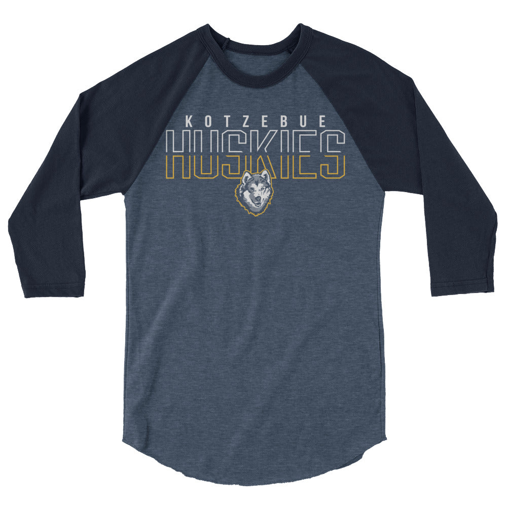 Kotzebue Huskies 3/4 Sleeve Raglan Shirt