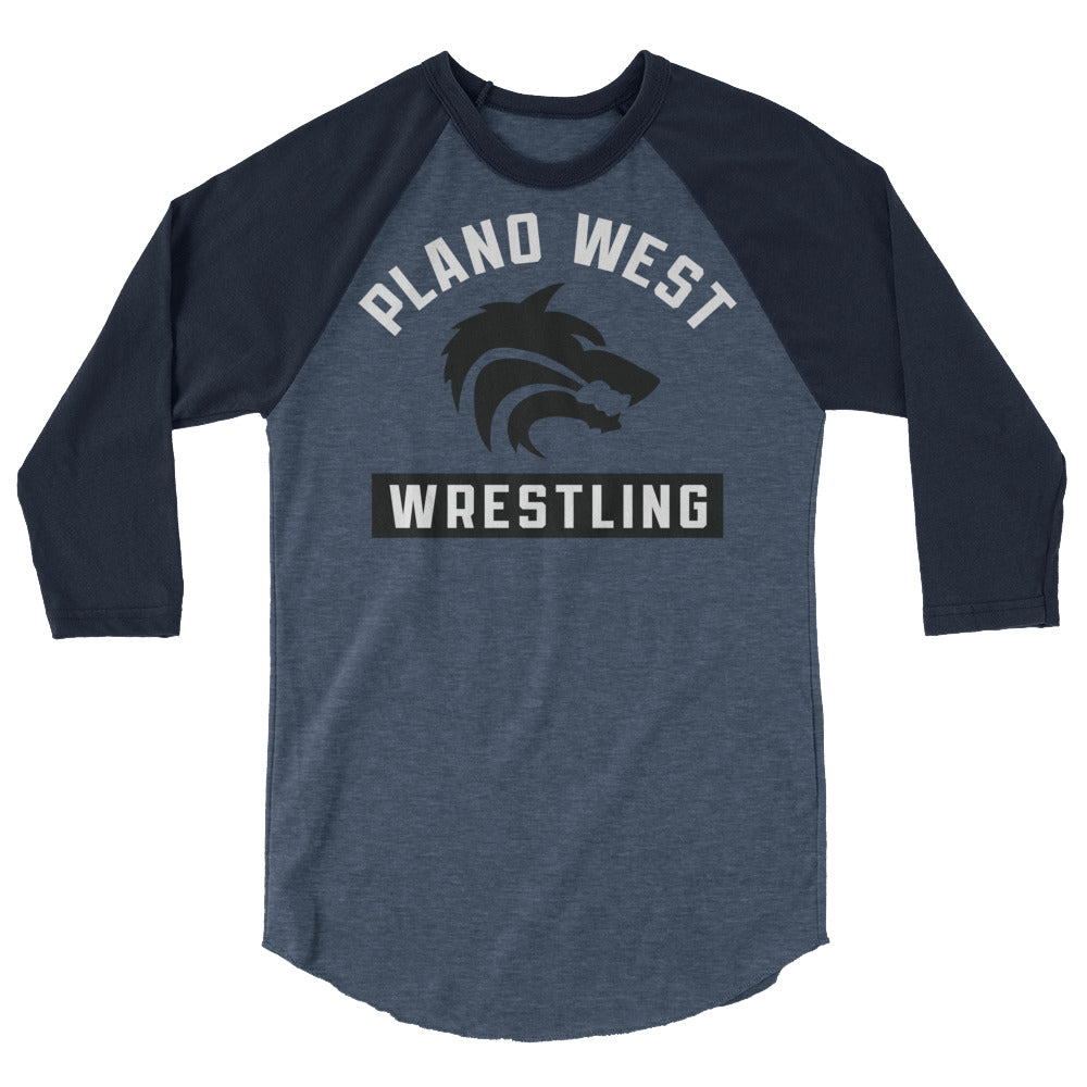 Plano West Wrestling 3/4 Sleeve Raglan Shirt