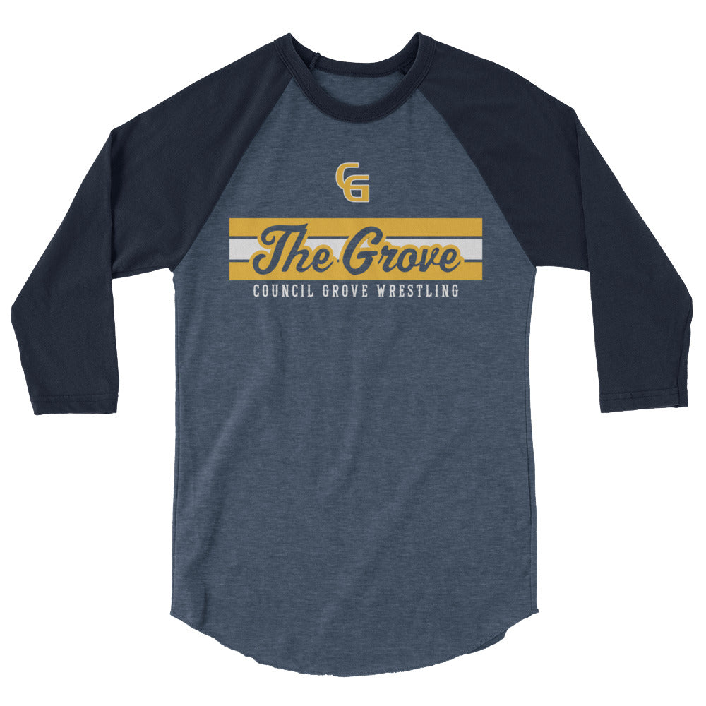 Council Grove Wrestling 3/4 sleeve raglan shirt