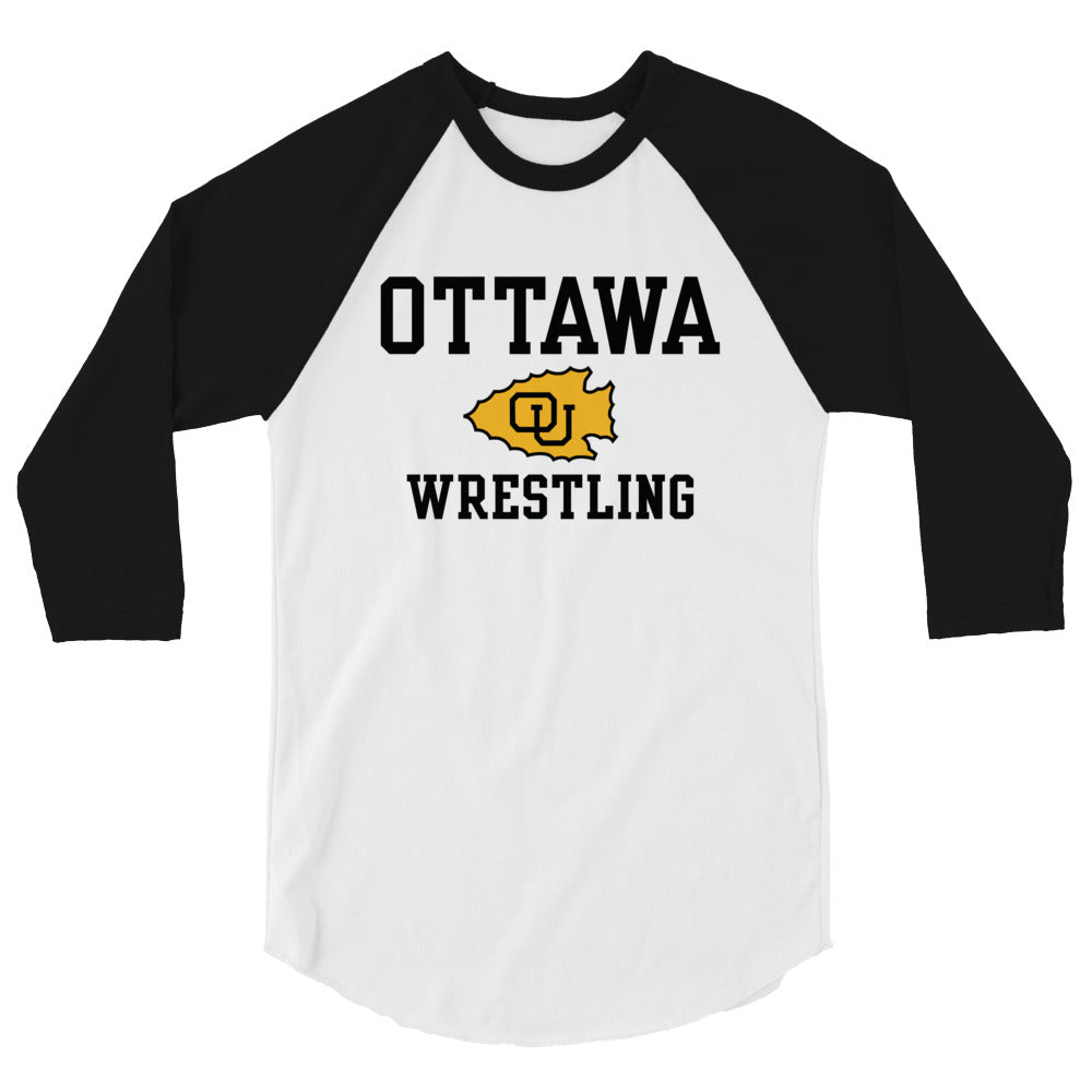 Ottawa Wrestling 3/4 sleeve raglan shirt