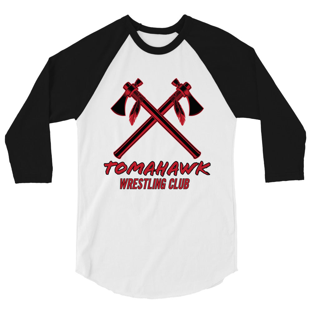Tomahawk Wrestling 3/4 sleeve raglan shirt